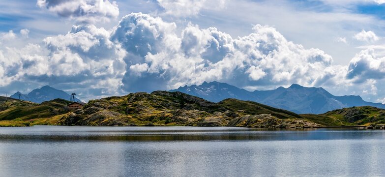 lake Besson in the mountains, French Alps