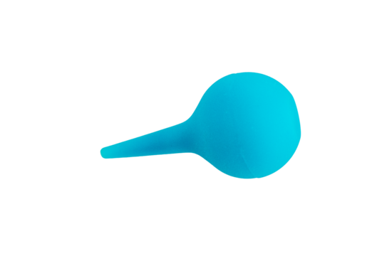 Close up shot of the enema on the transparent background