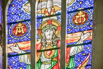 Colorful Historic Church Stained Glass Window