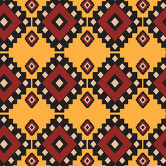 PrintGeometric ethnic oriental seamless pattern traditional. Fabric Aztec pattern background. Indian style. Pro Vector