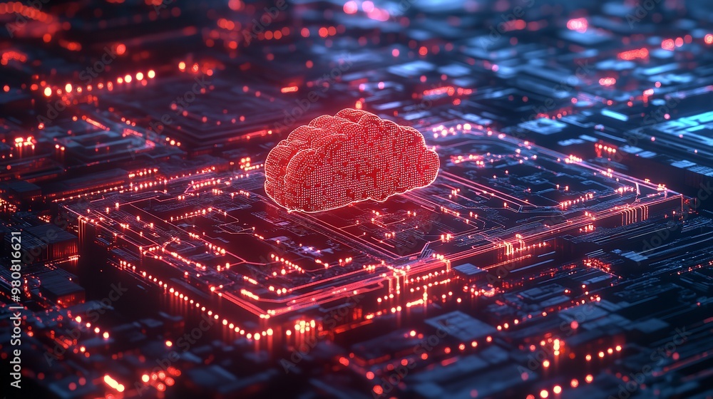 Poster ai artificial intelligence technology brain background