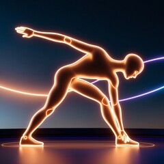 Smooth Contours of a Moving Body in a Sci-Fi Setting - GENERATED AI