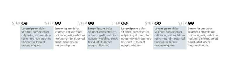 Very simply infographic design with 6 options or steps. Infographics for business concept.