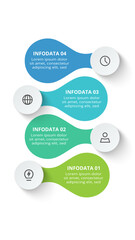Creative concept for infographic with 4 steps, options, parts or processes. Business data visualization.
