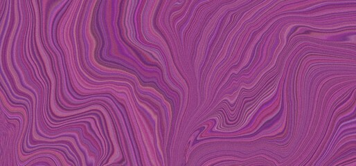 Fototapeta premium Psychedelic raspberry pink background with wavy curved lines of different shades, colorful marble surface, grain, grunge noise, website banner design