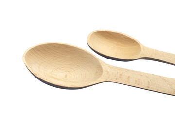 Wooden spoons isolated	