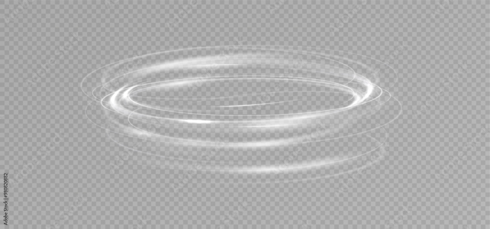 Aufkleber Light white Twirl. Curve light effect of white line. Glowing white spiral. The effect of high-speed abstract lines. Rotating shiny rings.	