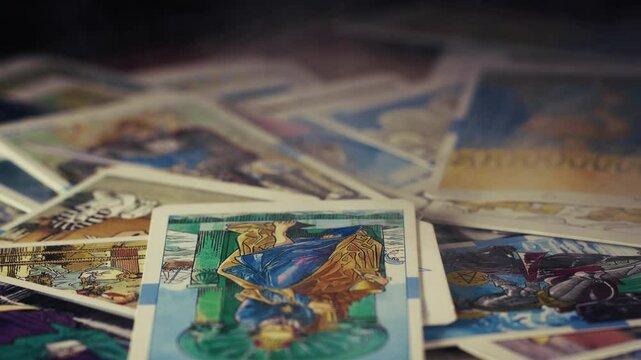Tarot Cards Spiritual Fortune Teller Game in Smoke