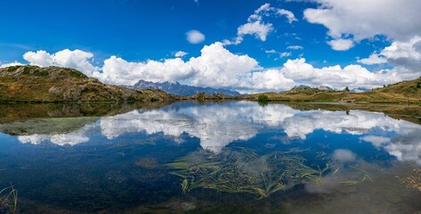 lake Besson in the mountains, French Alps