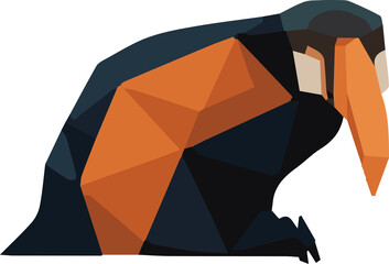 Zoo animal low poly design