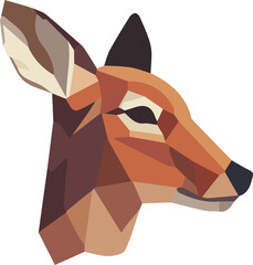 Zoo animal low poly design