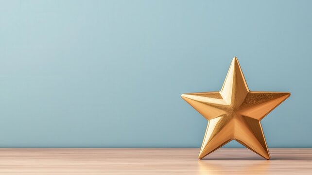 A gold star-shaped paperweight placed carefully on top of an open appreciation letter on a desk Boss s Day, gratitude