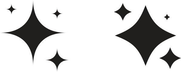 Sparkle stars icon set. Shine icons for app user interface and web elements