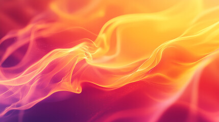 Abstract Red and Yellow Flowing Streaks of Light in Motion