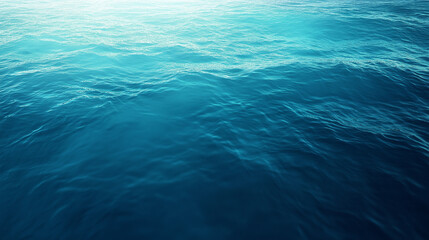 Fototapeta premium Bright Turquoise Ocean Water With Gentle Waves And Ripples