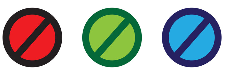 Ban isolated icon, blocked linear icon, block outline vector icon with editable stroke