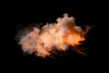 Blurred smoke fireworks outdoors black background.