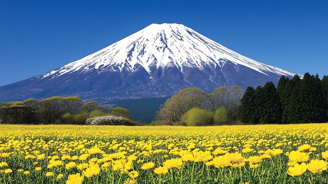 A large field of blooming mustard plants glowing in bright yellow
