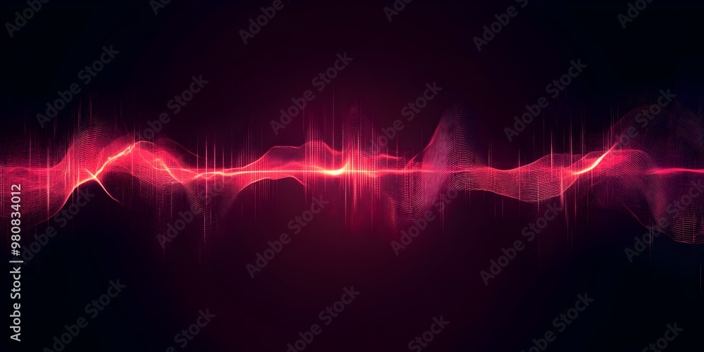 Poster pulsing sound wave abstract audio rhythm background with vibrant colors