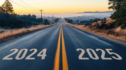 Sunset marking the 2024 to 2025 transition ahead