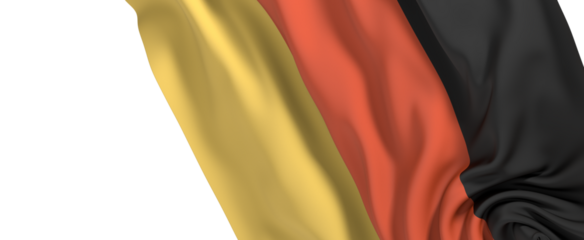 Wavy flag of German. Suitable for background graphic resources. 3D illustration