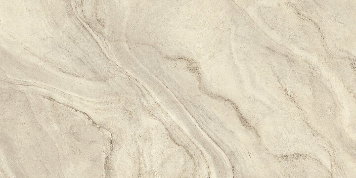 Almond-coloured sandstone marble background, natural beige-coloured limestone, ceramic flooring tile design, wavy and curly unique veining pattern