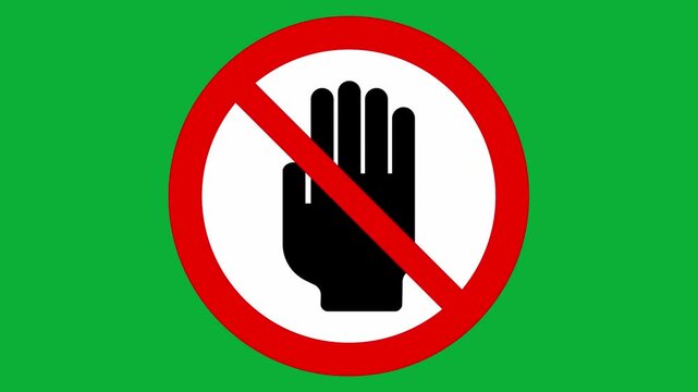 No touching allowed sign