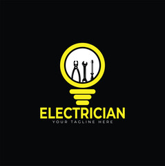 Vector logo of electrician and electronics repair