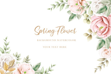 beautiful watercolor floral rose background