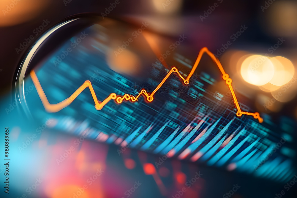 Poster a line graph showing the upward climb of inflation rates over time.