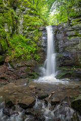 Starohutiansky waterfall near Nova Bana and Zarnovica, Pohronsky Inovec mountains, Slovakia