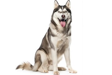 Siberian husky sitting mammal animal.