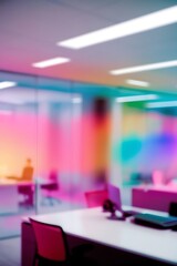 Naklejka premium Blur hitech office backdrop in business concept hyper realistic