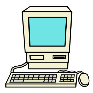 古いパソコン　イラスト