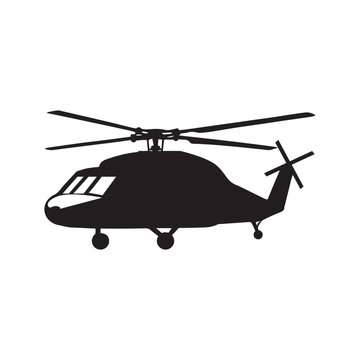 recommend clip art: Transport Helicopter vector illustration in black and white - helicopter silhouette clipart
                    