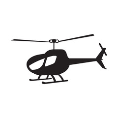Transport Helicopter vector illustration in black and white - helicopter silhouette clipart
