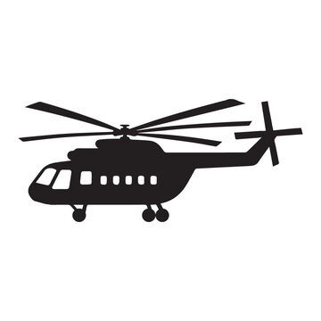 recommend clip art: Transport Helicopter vector illustration in black and white - helicopter silhouette clipart
                    