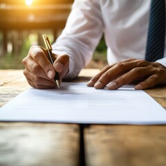 An investor flipping through a detailed funding proposal document during a meeting