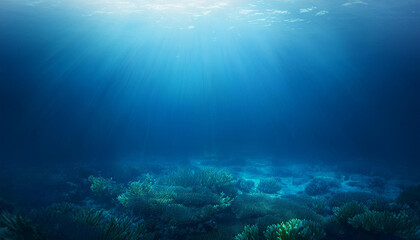 Sea or ocean underwater deep nature background