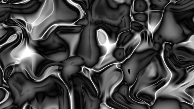 dark silver background, Fluid with ripples and waves, luxury liquid animated and motion illustration, seamless looping animation for design wallpaper