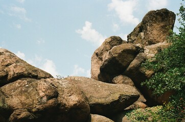 rocks and sky