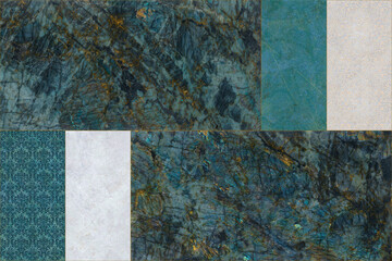 Background of a mosaic made of cement, marbles and decors for digital use