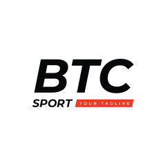 sport media logo btc logo design graphic vector