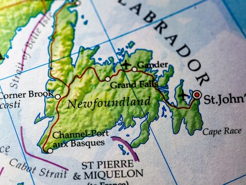 newfoundland canada on the map
