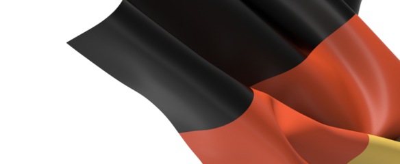 The black red and yellow colors of the German flag wave proudly