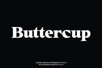 Bold serif alphabet display font vector for headline design