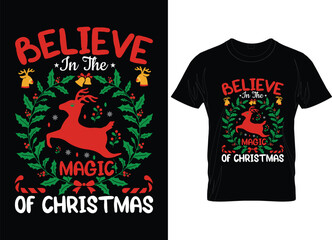 merry christmas holiday vector custom t shirt design template