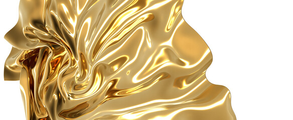 A golden wave of liquid silk capturing the essence of luxury and fluidity