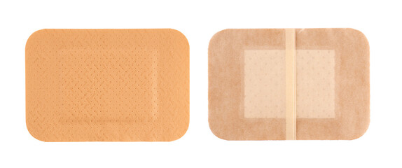 first aid, adhesive bandage, band-aid, plaster isolated on a transparent background