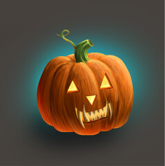 Evil pumpkin for Halloween.